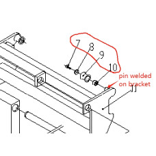 EZ2515-NO.7~10, Rolling wheel with oil-free bearing and washer- fits 500346 (B-9838), 500297