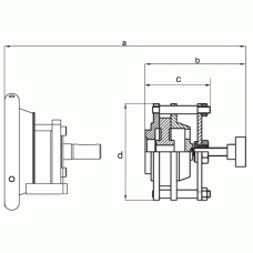 Manual Single Disc Brake assembly fits PIW28 series safety chuck